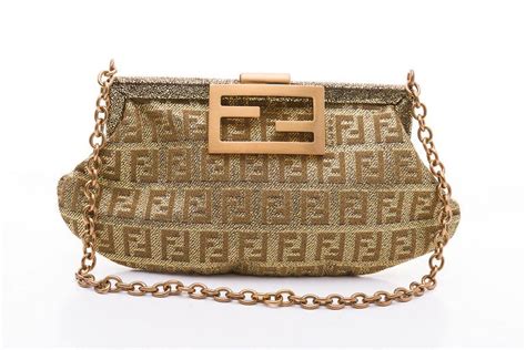 fendi gold evening bag|Fendi evening clutch.